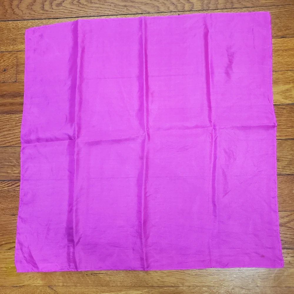 Silk 6 Pc. Handkerchief Lot Vintage Red White Green Blue Pink Japan Hand Rolled